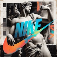 an image of a statue with the word nike on it